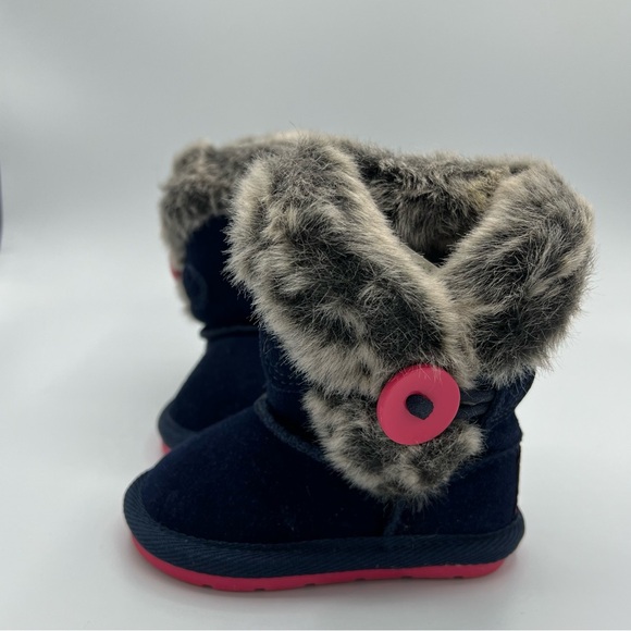 NEXT Kid's Babies Warm Winter Boots UK size 3, US 4 - 2 pairs; 1 Pink and 1 Navy - Picture 15 of 15
